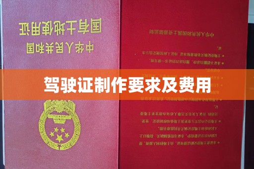 敖汉旗驾驶证制作要求及费用