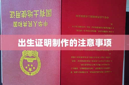 敖汉旗出生证明制作的注意事项